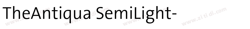 TheAntiqua SemiLight字体转换